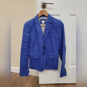 J. Crew Blue Linen Blazer